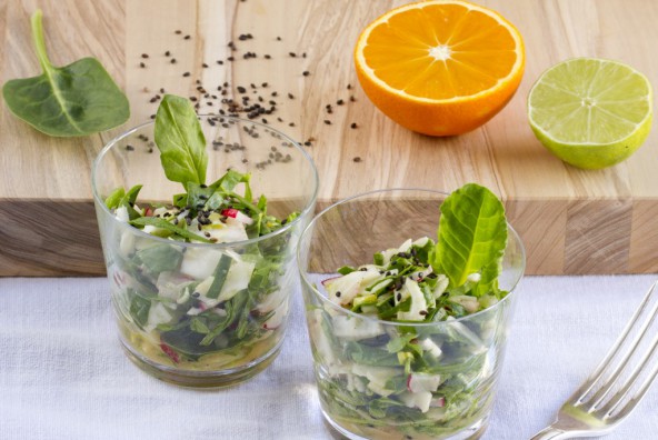 Frühlingsbotensalat - Fenchel-Spinat-Radiesli!